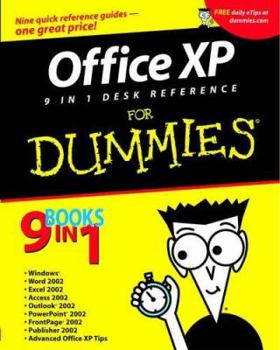 Paperback Microsoft Office XP for Windows for Dummies 9 in 1 Desk Reference Book