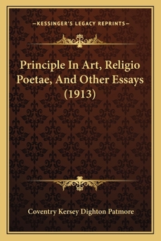 Paperback Principle in Art, Religio Poetae, and Other Essays (1913) Book