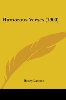 Paperback Humorous Verses (1900) Book