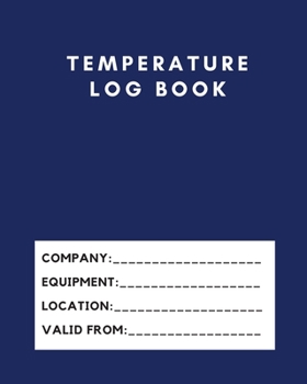 Paperback Temperature Log Book: Monitor the temperature of your catering equipment over a 2 Year period Temperature log book to assist with the requir Book