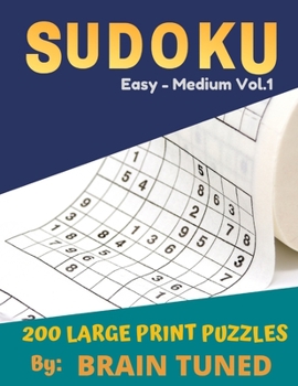 Paperback SUDOKU Easy to Medium 200 Sudoku Puzzles vol. 1: with solutions, Large Print games very perfect for your brain gym and also great gift for any occasio [Large Print] Book