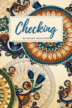Paperback Checking Account Register: Cream/Navy Blue Abstract Checkbook Register, Personal Debit/Credit Expense Tracker, Banking Logbook Book