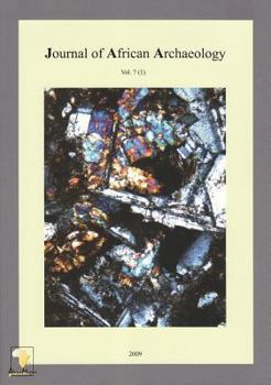 Paperback Journal of African Archaeology 7 (1) [French] Book