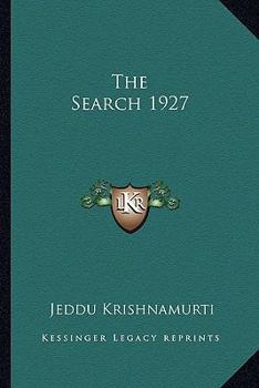Paperback The Search 1927 Book
