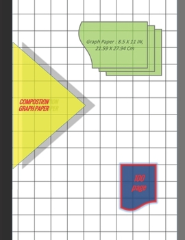 Paperback Graph Paper Notebook 8.5 x 11 IN, 21.59 x 27.94 cm: 3/4 inch thin = 0.75" squares perfect binding, non-perforated, Double-sided Composition Graph Pape Book