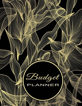 Paperback Budget Planner: Expense Tracker - Monthly, Weekly & Daily Bill Payment Sheets - Undated for Flexible Use - Abstract Floral Gold Book