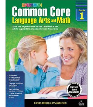 Paperback Common Core Language Arts and Math, Grade 1 Book