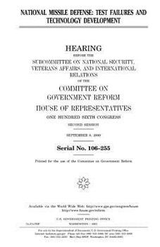 Paperback National missile defense: test failures and technology development Book