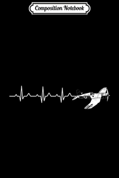 Composition Notebook: Airplane F-22 Raptor Heartbeat Pilot Flying Gift  Journal/Notebook Blank Lined Ruled 6x9 100 Pages