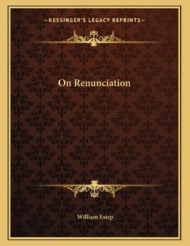 Paperback On Renunciation Book