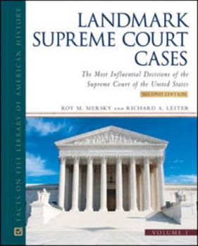 Hardcover Landmark Supreme Court Cases 3 Volume Set: The Most Influential Decisions of the Supreme Court of the United States Book