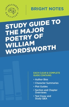 Paperback Study Guide to the Major Poetry of William Wordsworth Book