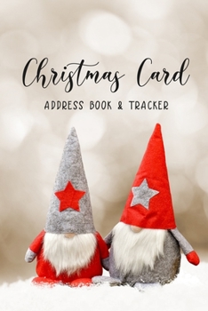 Paperback Christmas Card Address Book & Tracker: Gnome Holiday Hanukkah Address Book - Track Six Years of Sending and Receiving Christmas Cards Book