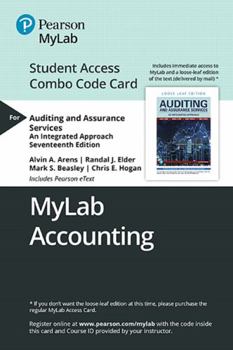 Printed Access Code Mylab Acccouting with Pearson Etext -- Combo Access Card -- For Auditing and Assurance Services [With Access Code] Book