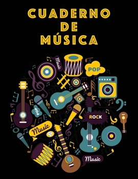 Cuaderno De Musica: Músicos Composición Libro Instrumento Manuscrito Personal Papel Piano Guitarra Estándar 13 Bastón Cuaderno grande / Diario Regalo ... Tapa blanda, Acabado mate (Spanish Edition)