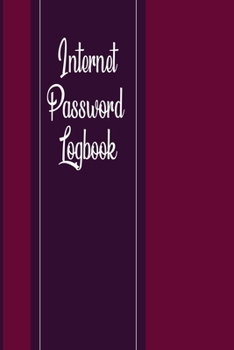 Paperback internet password logbook: Personal Internet Address logbook/organizer Book