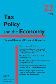 Tax Policy and the Economy, Volume 22 - Book #22 of the Tax Policy and the Economy