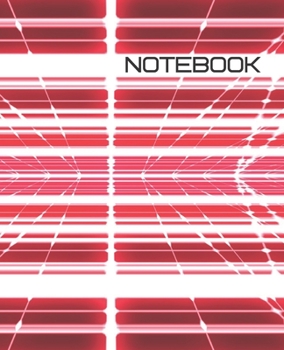 Paperback Notebook: RED ENERGY MATRIX GRID DESIGN COVER - 7.5 x 9.25" WIDE-RULED PAGES - WORKBOOK, JOURNAL, NOTEBOOK - INCLUDES BELONG TO Book