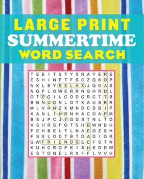 Paperback Large Print Summertime Word Search Book