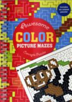 Spiral-bound Awesome Color Picture Mazes [With Colored Pencils] Book