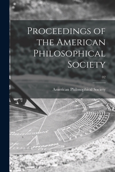 Paperback Proceedings of the American Philosophical Society; 02 Book