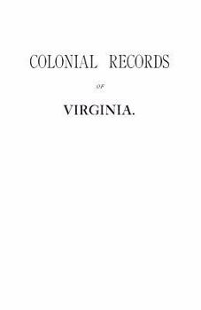 Paperback Colonial Records of Virginia Book
