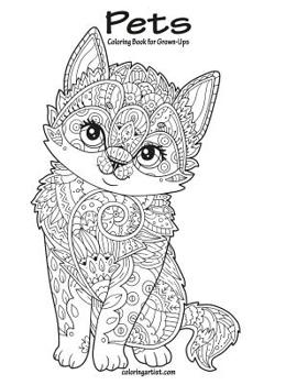 Paperback Pets Coloring Book for Grown-Ups Book