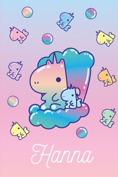 Hanna: Gummibärchen Einhorn - Kritzelbuch Notizbuch Liniert Persönliches Geschenk Für Mädchen (German Edition)