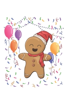 Christmas Gingerbread Man Party Notebook: Graph Paper Journal 6x9 - 120 Pages