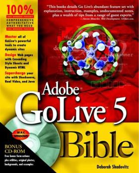 Paperback Adobe GoLive 5 Bible [With CDROM] Book