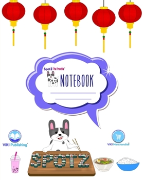 SpotZ The Frenchie(TM) RULED COMPOSITION NOTEBOOK: 120 pages - 8?x10? - Softcover - Branded - Office - College - Grade School Supplies