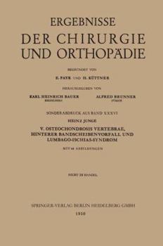 Paperback V. Osteochondrosis Vertebrae, Hinterer Bandscheibenvorfall Und Lumbago-Ischias-Syndrom [German] Book