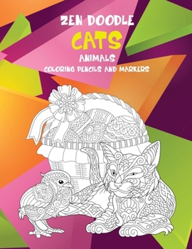 Paperback Zen Doodle Coloring Books for Kids - Animals - Cats Book