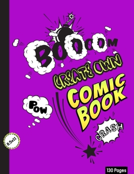 Paperback Create Own Comic Book (Violet): Blank Comic Book For Comic Drawing And Comic Fantasy, Comic for Kids/Teens/Students Book