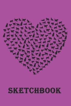 Sketchbook: kitten sketchbook, kitten gift for girls-120 pages(6"x9") Matte cover Finish