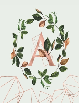 A: Initial Monogram, a Planner Journal Notebook and Monthly Tracker for Bills and Goal for Working Women and University Students