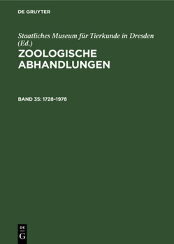 Hardcover 250 Jahre Staatliches Museum Für Tierkunde Dresden 1728-1978 [German] Book