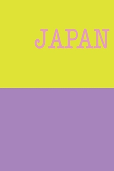 Japan Dot Grid Notebook: Blank Dotted Travel Journal for Planning and Journaling with Cute Chartreuse Yellow and Purple Cover Design