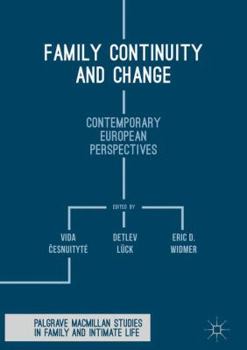 Hardcover Family Continuity and Change: Contemporary European Perspectives Book