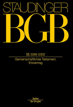 Hardcover §§ 2265-2302: (Gemeinschaftliches Testament, Erbvertrag) [German] Book