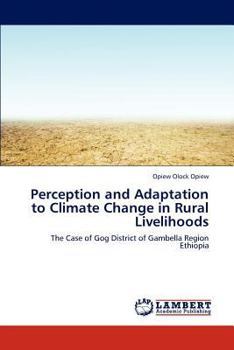 Paperback Perception and Adaptation to Climate Change in Rural Livelihoods Book