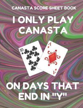 Canasta Score Sheet Book: Scorebook of 100 Score Sheet Pages for Canasta Games (Includes Both American and Classic Rules), 8.5 by 11 Inches, Funny Days Dark Swirl Cover