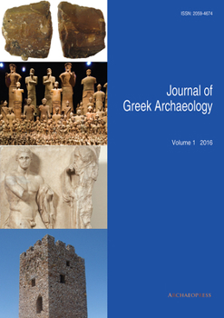 Paperback Journal of Greek Archaeology Volume 1 2016 Book