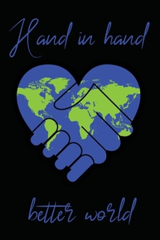 Paperback Hand In Hand: notebook for better word lovers, journal for men, youth, women, teens, can be used as a diary, planner or notebook cre Book