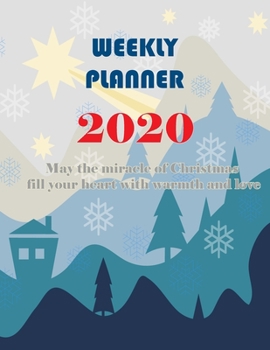 Paperback Weekly Planner 2020: Simple Planner 52 Week Calendar, Christmas Gift Cover Design Book