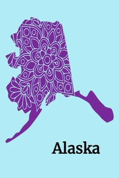 Paperback Alaska (6x9 Notebook): Mandala State Outline of Alaska. A Journal, Diary, Notebook in a 6"x9", 120 Pages Lined Soft Cover Book
