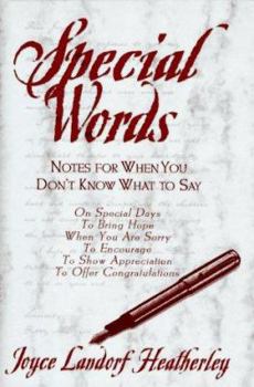 Hardcover Special Words Book