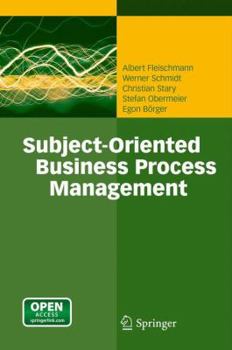 Hardcover Subject-Oriented Business Process Management Book