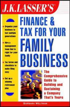 Paperback J.K. Lasser's Finance & Tax for Your Family Business Book