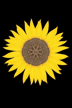 Notebook : Sunflower Sunflowers Bouquet Spring Yellow Flowers Black Lined Journal Writing Diary - 120 Pages 6 X 9